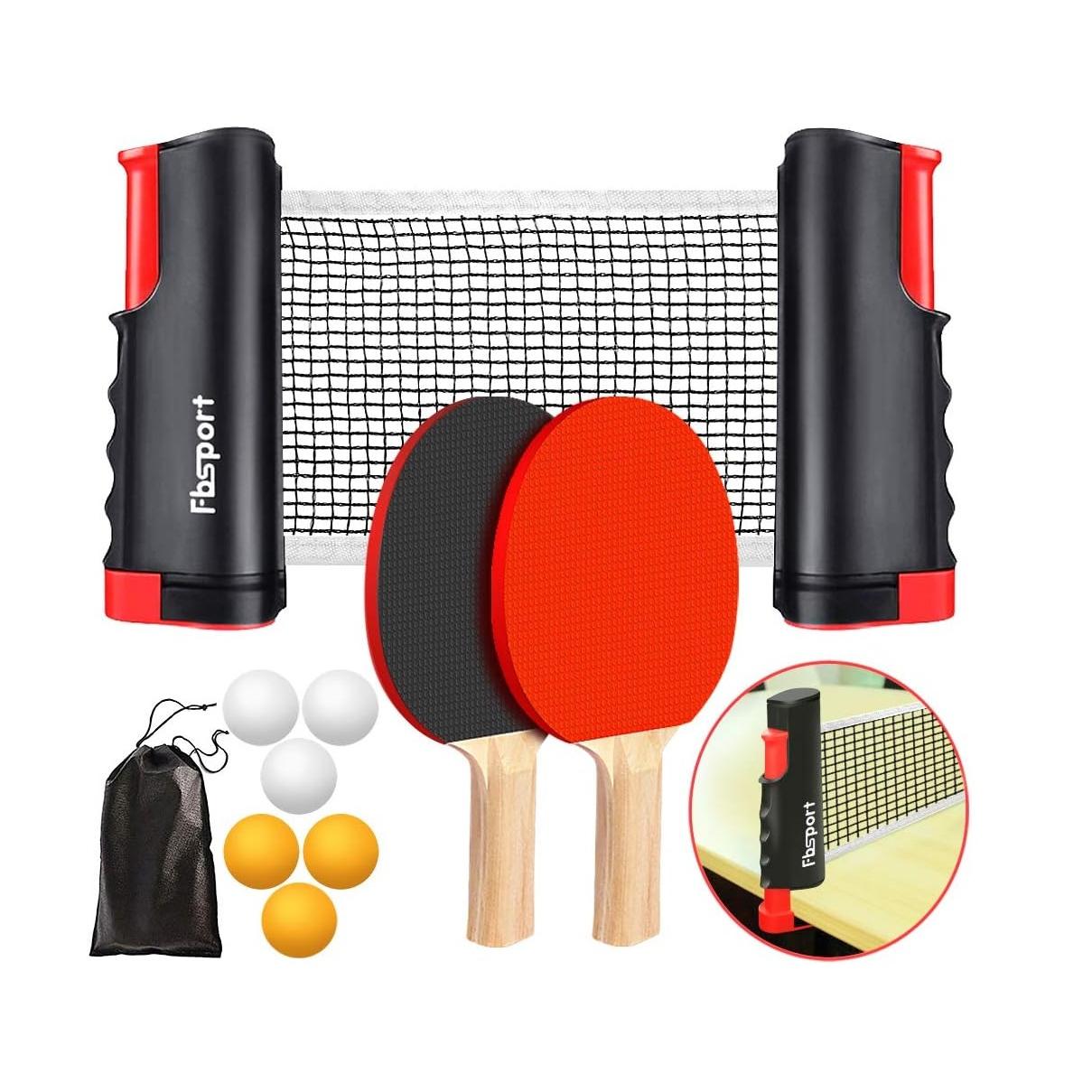 Portable Table Tennis / Ping Pong Paddle Set